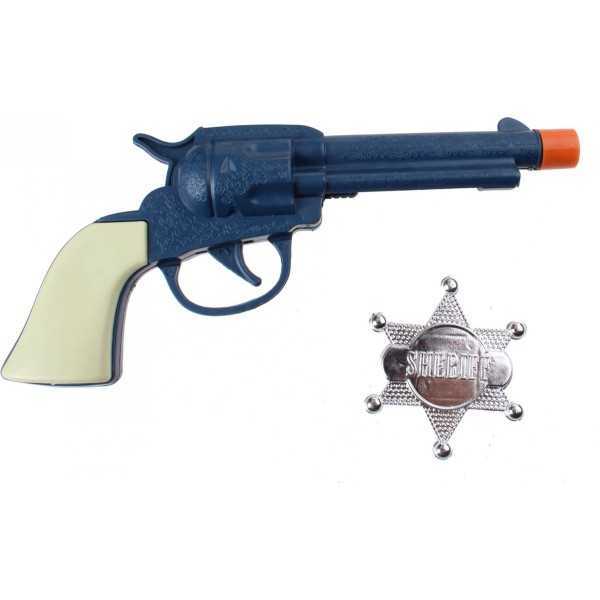 Lg-imports Revolver Western Cowboy 18 Cm Blauw - 1