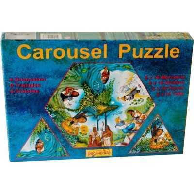 Disney Pokahontas Carousel Puzzel 6x16 delig 24x33cm - 1