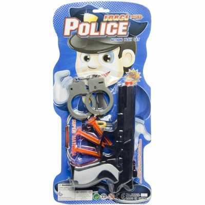 Politieset Met Pistool 5-delig Zwart - 1