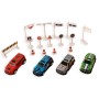 Speelgoedauto's set met 4 auto's inclusief verkeersborden - 17 delig - 1